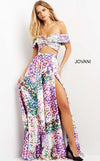 Jovani Off Shoulder Two Piece Long Prom Dress 08350 - The Dress Outlet