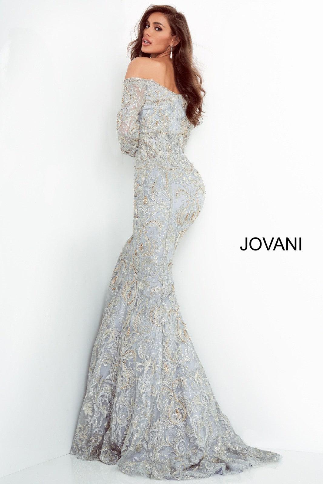 Jovani Off the Shoulder Long Formal Dress 68777 - The Dress Outlet