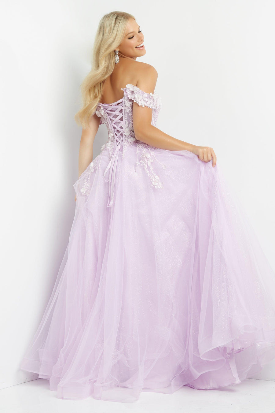 Jovani Off the Shoulder Long Prom Dress 08295 - The Dress Outlet