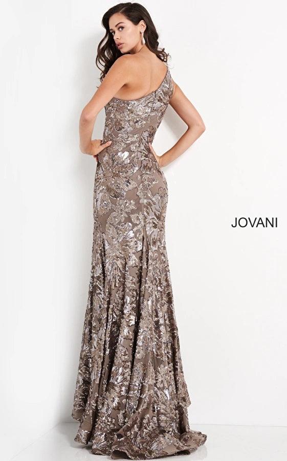 Jovani One Shoulder Long Evening Dress 05076 - The Dress Outlet