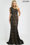 Jovani One Shoulder Long Evening Dress 98868 - The Dress Outlet