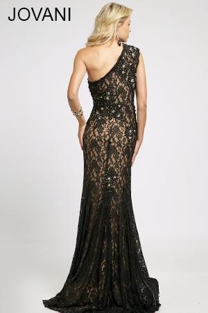 Jovani One Shoulder Long Evening Dress 98868 - The Dress Outlet