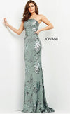 Jovani One Shoulder Long Formal Evening Dress 04331 - The Dress Outlet