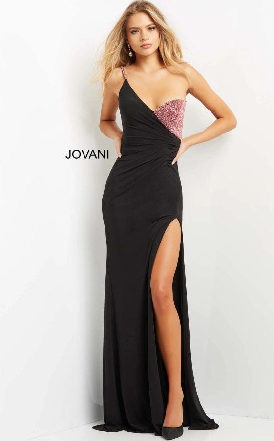 Jovani One Shoulder Long Formal Prom Gown 09021 - The Dress Outlet