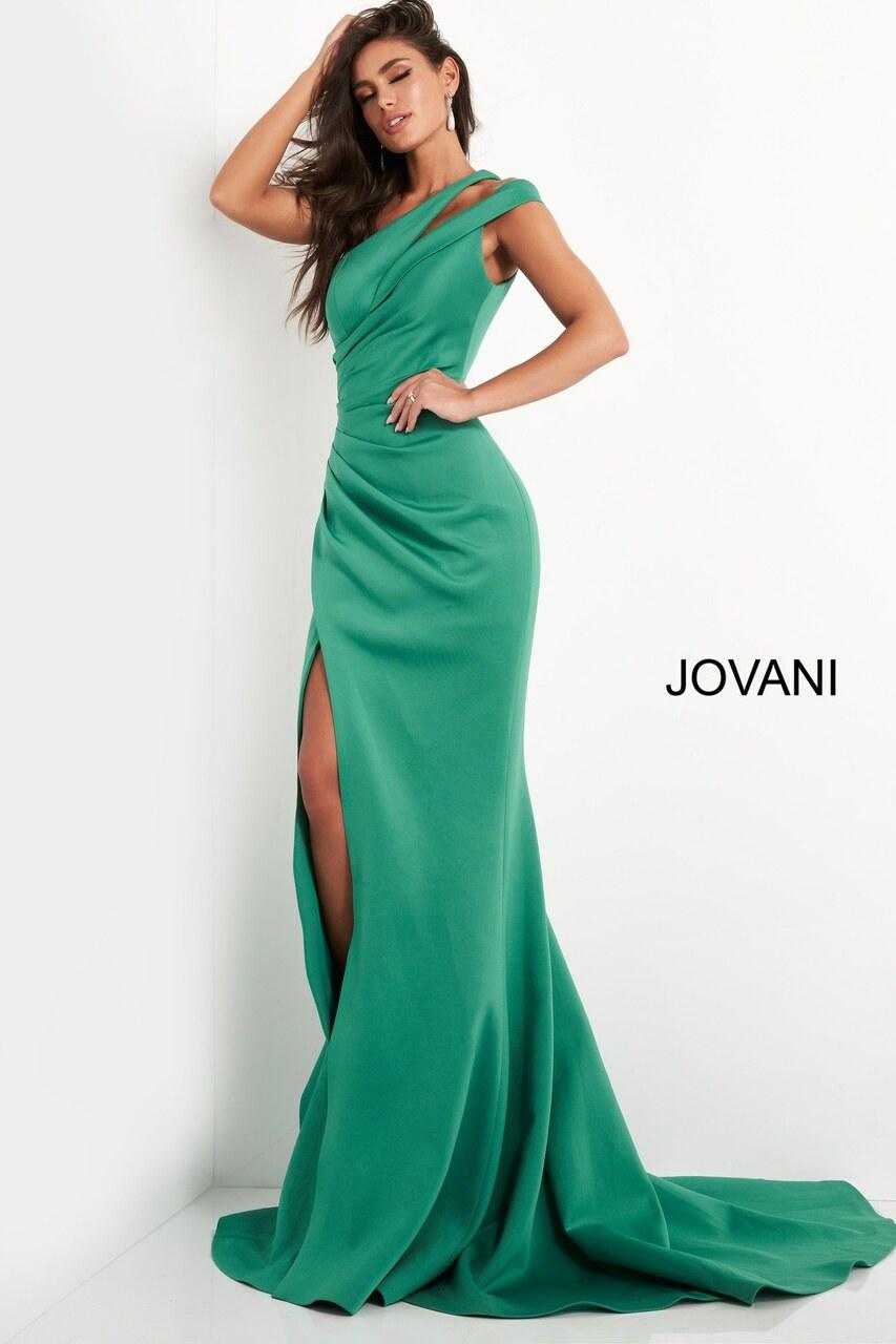 Jovani One Shoulder Long Mermaid Gown 04222 - The Dress Outlet