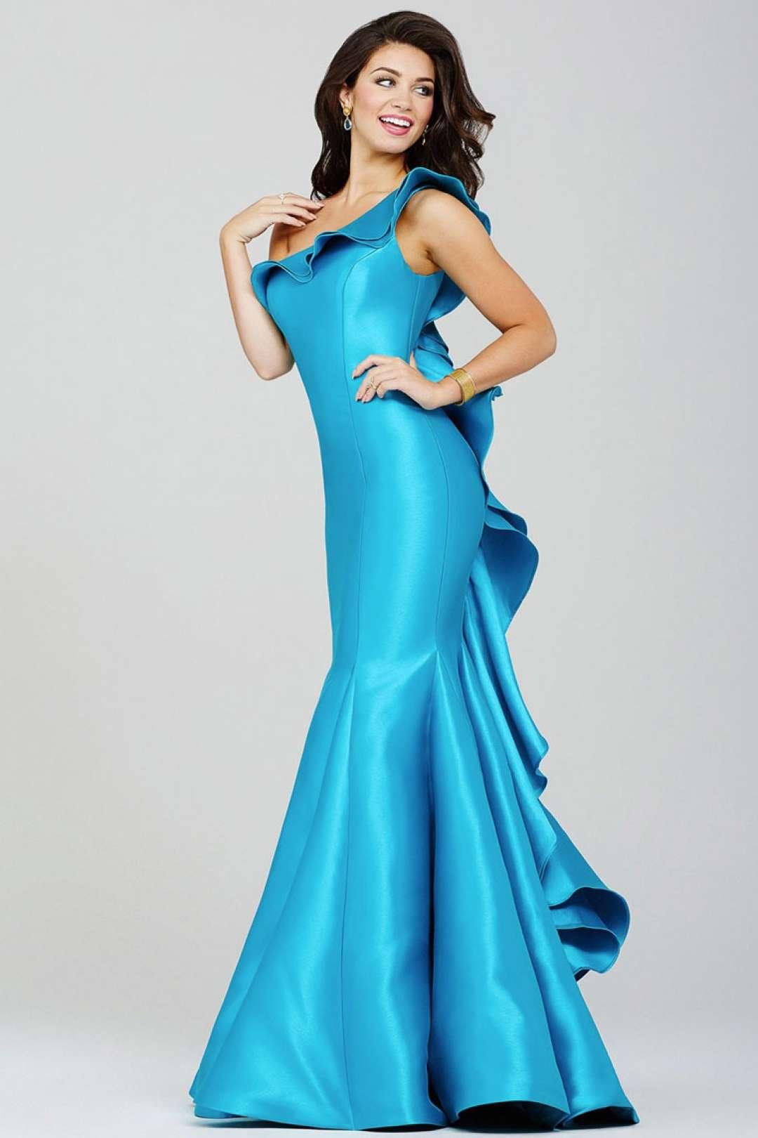 Jovani One-Shoulder Long Prom Dress 34068 - The Dress Outlet