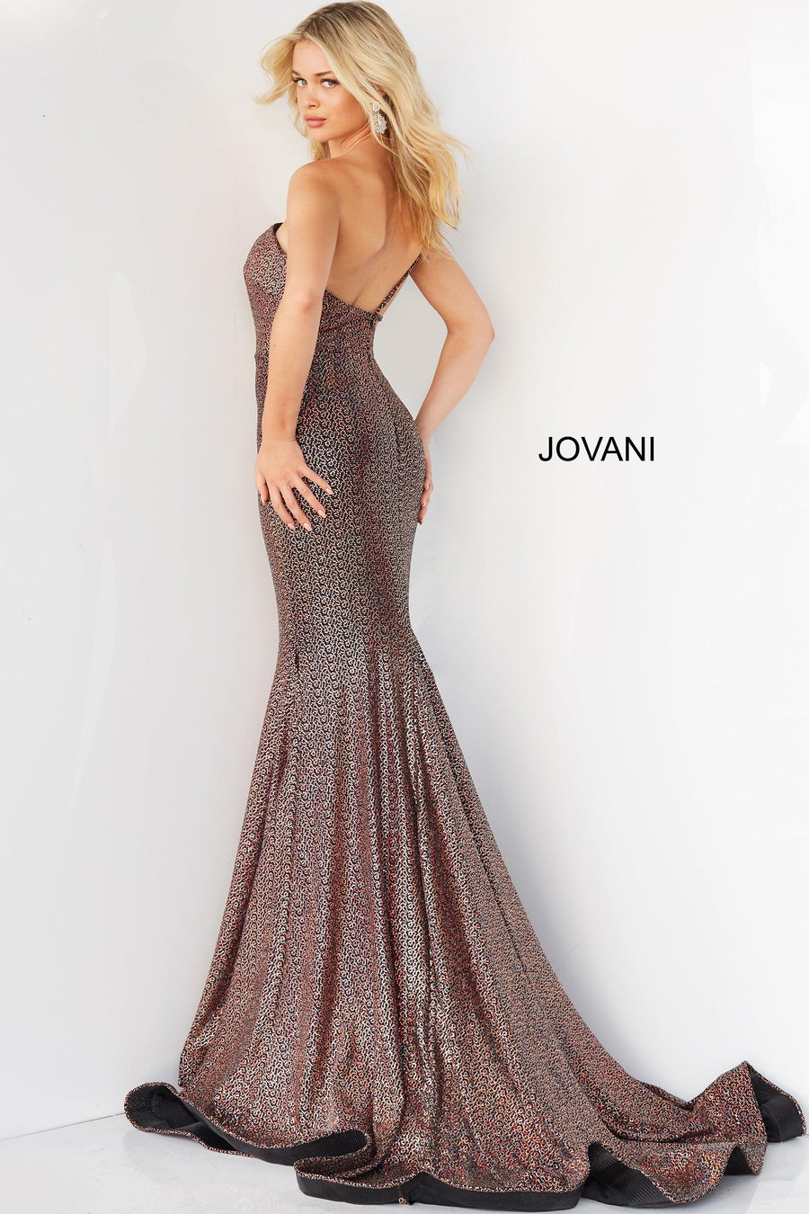 Jovani One Shoulder Long Prom Gown 06422 - The Dress Outlet