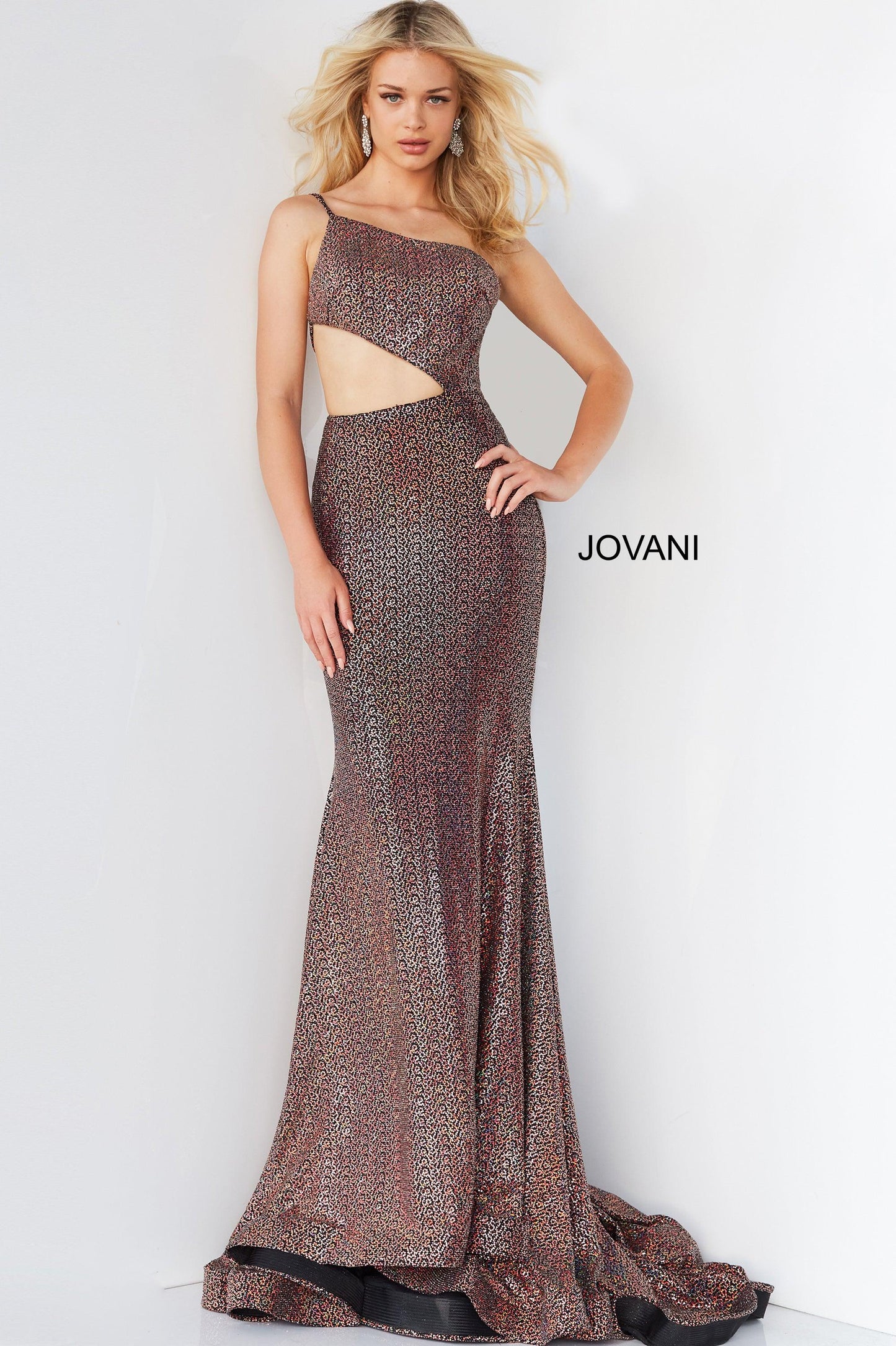 Jovani One Shoulder Long Prom Gown 06422 - The Dress Outlet