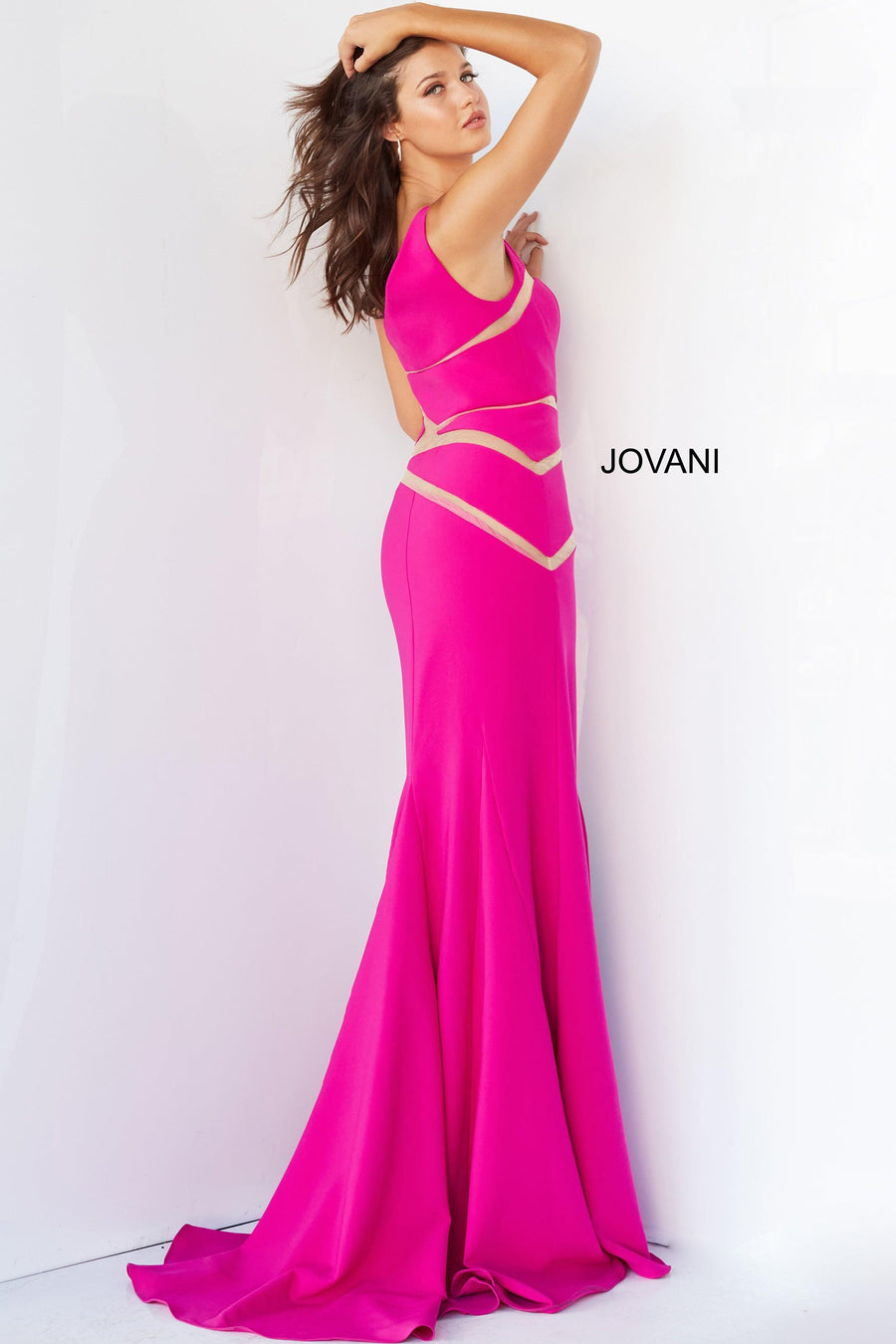 Jovani One Shoulder Long Prom Gown 07038 - The Dress Outlet