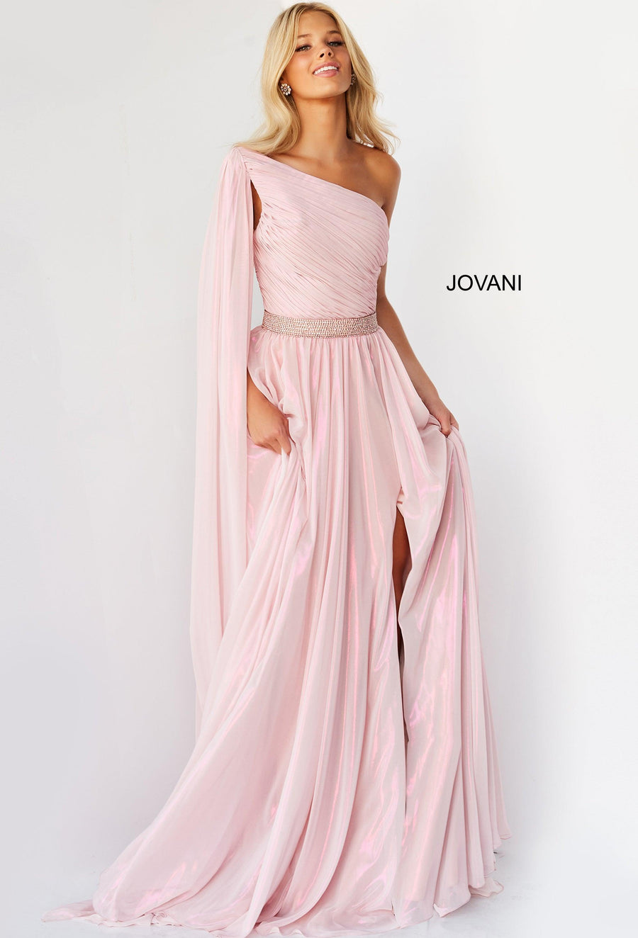 Jovani One Shoulder Long Prom Gown 07248 - The Dress Outlet