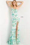 Jovani One Shoulder Long Prom Sexy Dress 08256 - The Dress Outlet