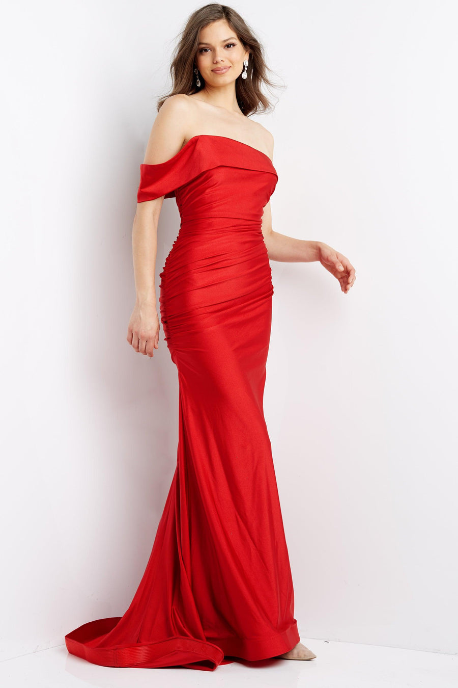 Jovani One Shoulder Prom Long Dress 07640 - The Dress Outlet