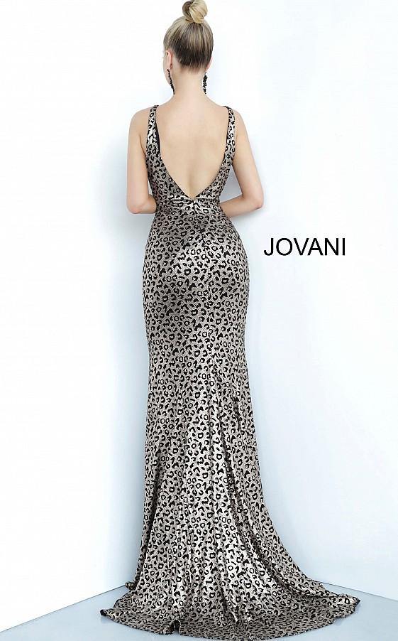 Jovani Prom Long Animal Print Fitted Dress 3237 - The Dress Outlet