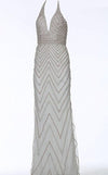 Jovani Prom Long Beaded Halter Fitted Dress 4341 - The Dress Outlet