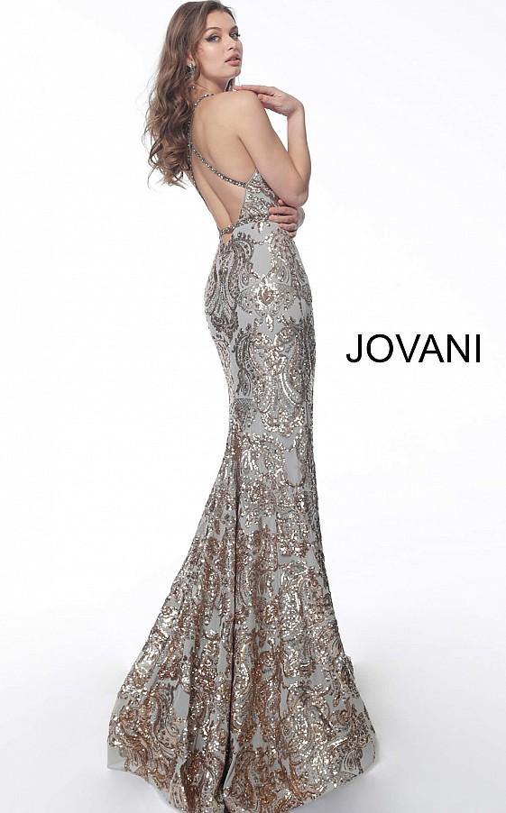 Jovani Prom Long Beaded Mermaid Sexy Dress 67347 - The Dress Outlet