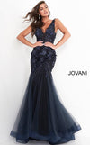 Jovani Prom Long Floral Mermaid Lace Dress 8066 - The Dress Outlet