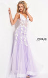 Jovani Prom Long Floral Mermaid Lace Dress 8066 - The Dress Outlet