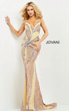 Jovani Prom Long Formal Sexy Beaded Dress 06757 - The Dress Outlet