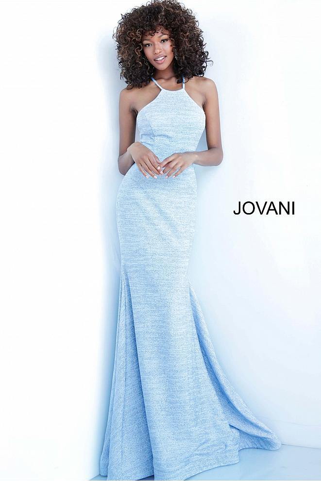 Jovani Prom Long Glitter Halter Formal Dress 1139 - The Dress Outlet