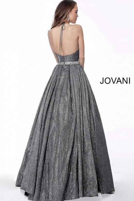 Jovani Prom Long Halter Glitter Ball Gown 66038 - The Dress Outlet