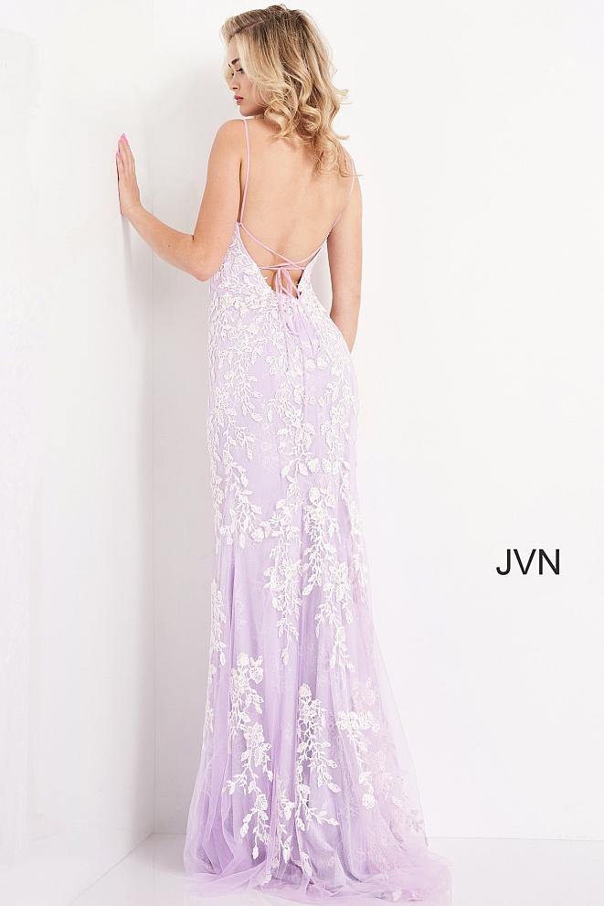 Jovani Prom Long High Slit Embroidered Dress 06660 - The Dress Outlet