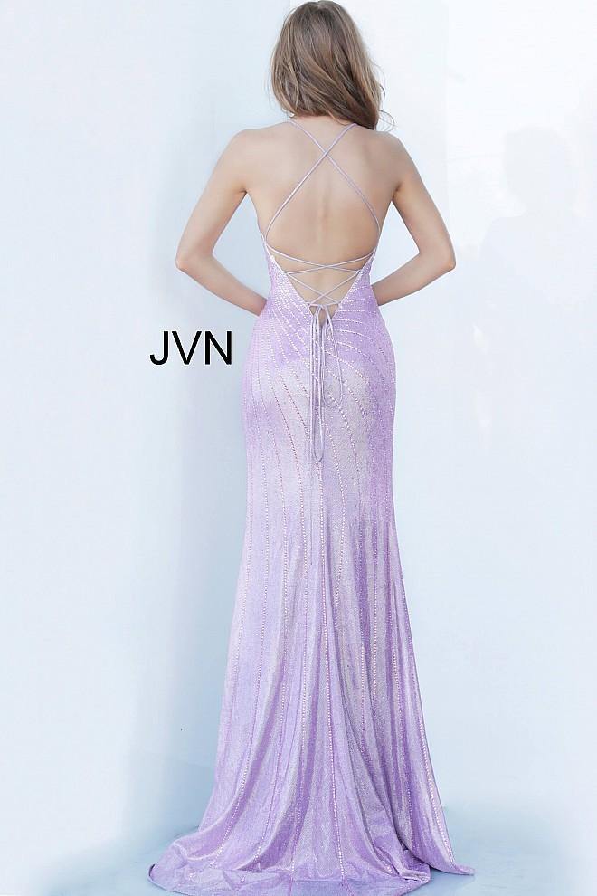 Jovani Prom Long High Slit Fitted Dress 03063 - The Dress Outlet