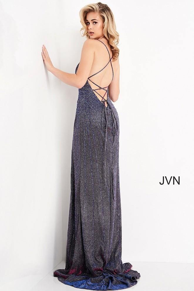 Jovani Prom Long High Slit Fitted Dress 03063 - The Dress Outlet