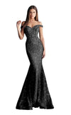 Jovani Prom Long Mermaid Fitted Lace Dress 64521 - The Dress Outlet