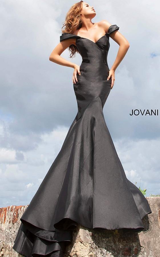 Jovani Prom Long Off Shoulder Mermaid Dress 02359 - The Dress Outlet