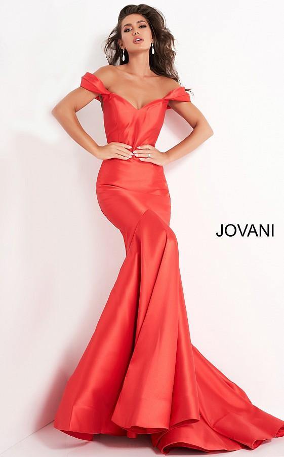 Jovani Prom Long Off Shoulder Mermaid Dress 02359 - The Dress Outlet