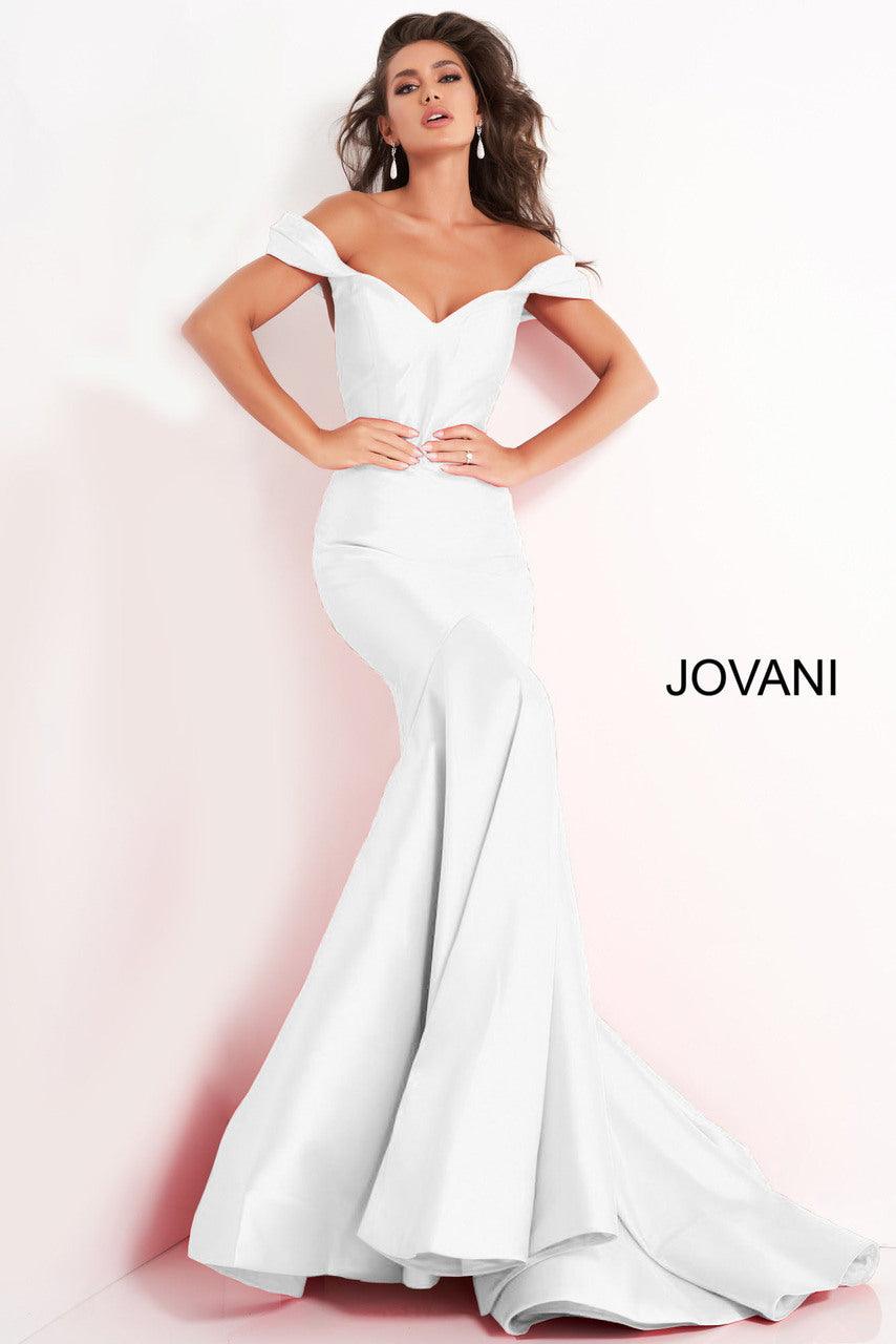 Jovani Prom Long Off Shoulder Mermaid Dress 02359 - The Dress Outlet