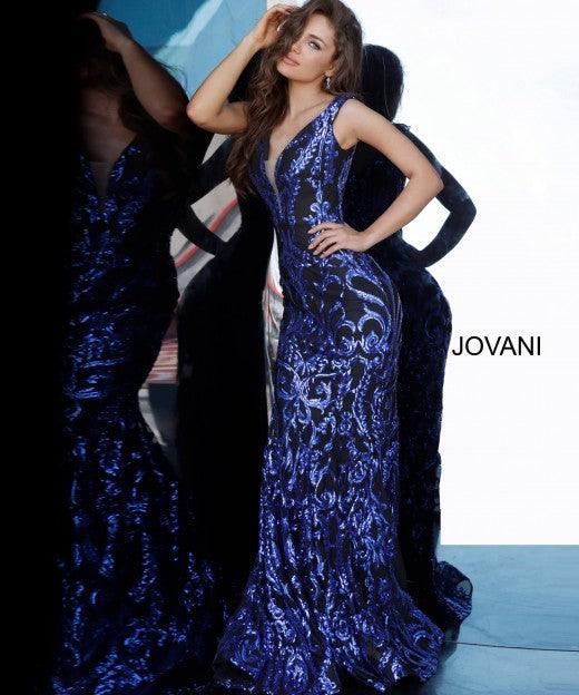 Jovani Prom Long Off Shoulder Metallic Dress 63349 - The Dress Outlet