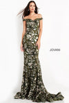 Jovani Prom Long Off the Shoulder Fitted Gown 63516 - The Dress Outlet