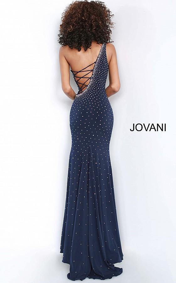 Jovani Prom Long One Shoulder Beaded Dress 1170 - The Dress Outlet