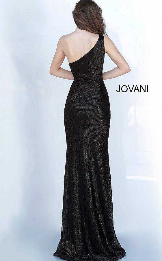 Jovani Prom Long One Shoulder Beaded Dress 1248 - The Dress Outlet