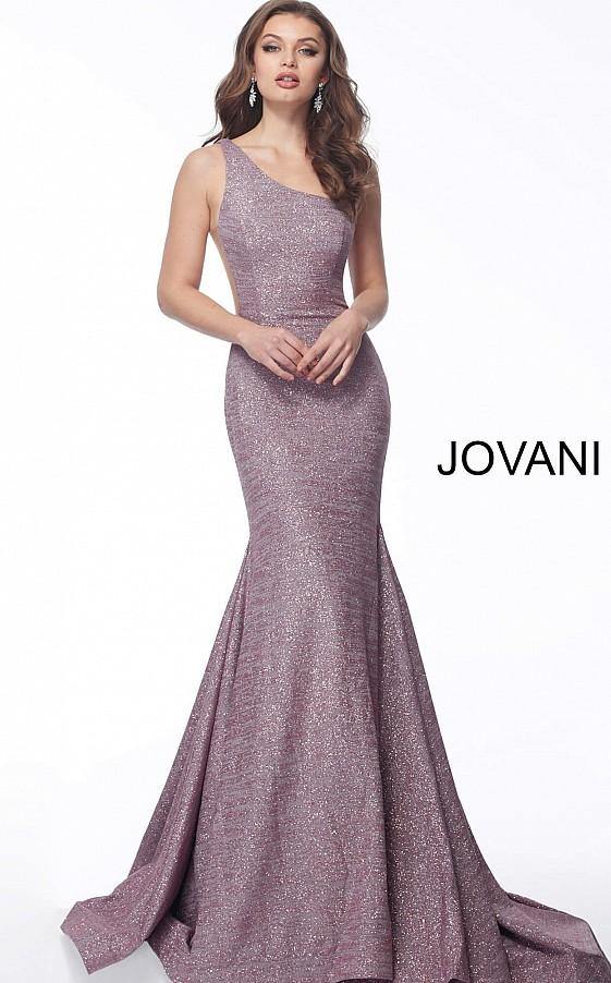 Jovani Prom Long One Shoulder Mermaid Dress 67650 - The Dress Outlet