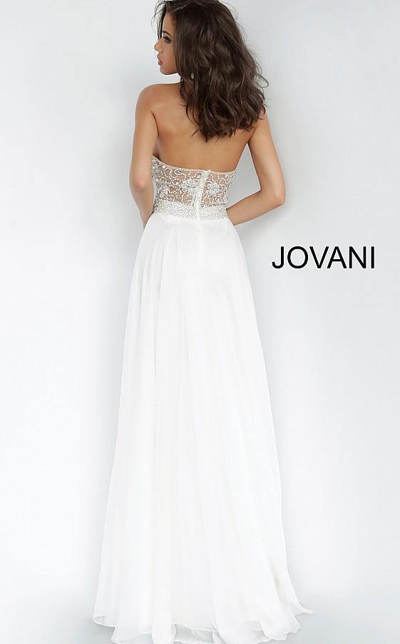 Jovani Prom Long Pleated Bodice Strapless Gown 0045 - The Dress Outlet