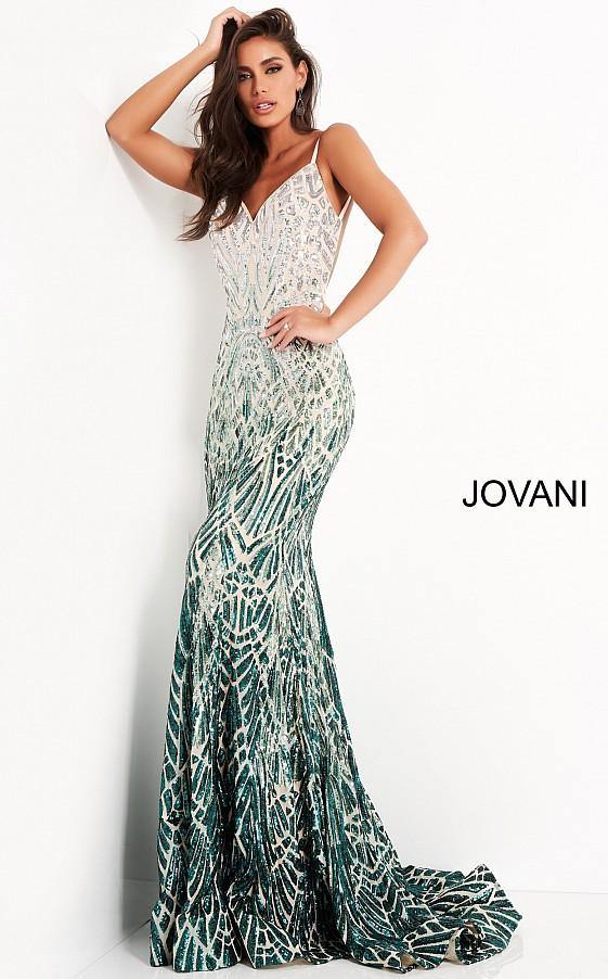 Jovani Prom Long Sexy Spaghetti Strap Dress 06450 - The Dress Outlet