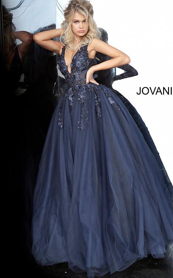 Jovani Prom Long Sleeveless Ball Gown 55634 - The Dress Outlet