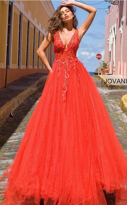 Jovani Prom Long Sleeveless Ball Gown 55634 - The Dress Outlet