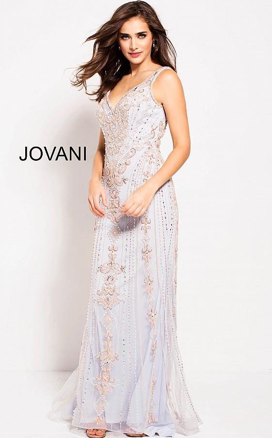 Jovani Prom Long Sleeveless Beaded Dress 60829 - The Dress Outlet