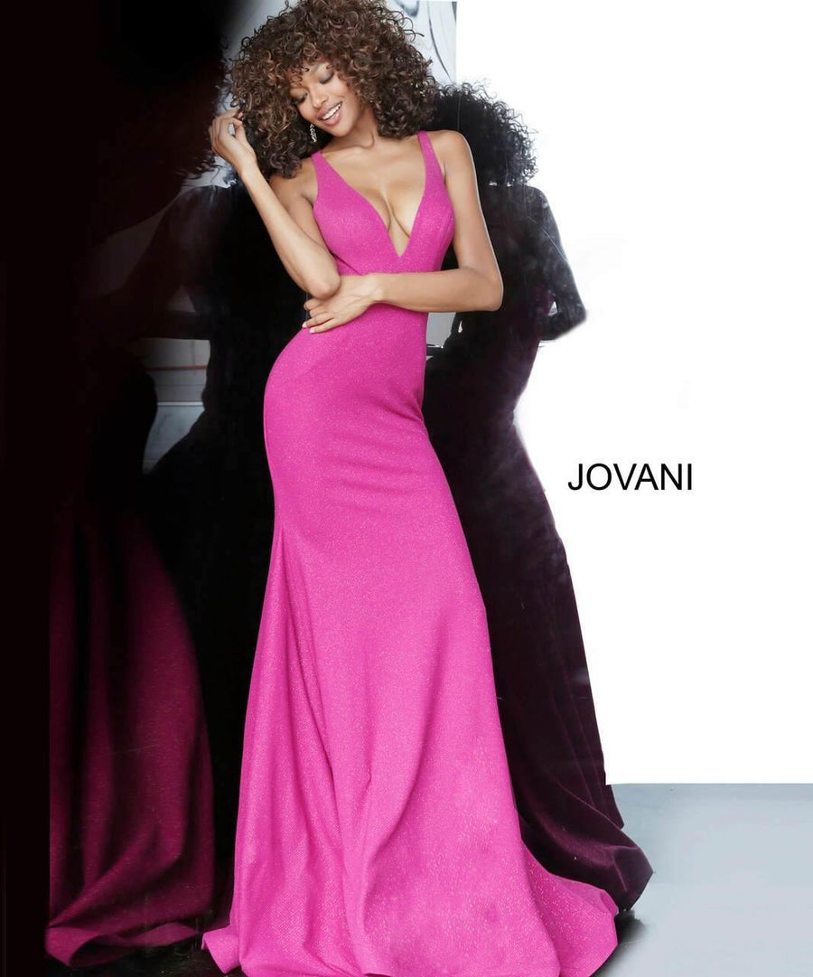 Jovani Prom Long Sleeveless Glitter Dress 00698 - The Dress Outlet