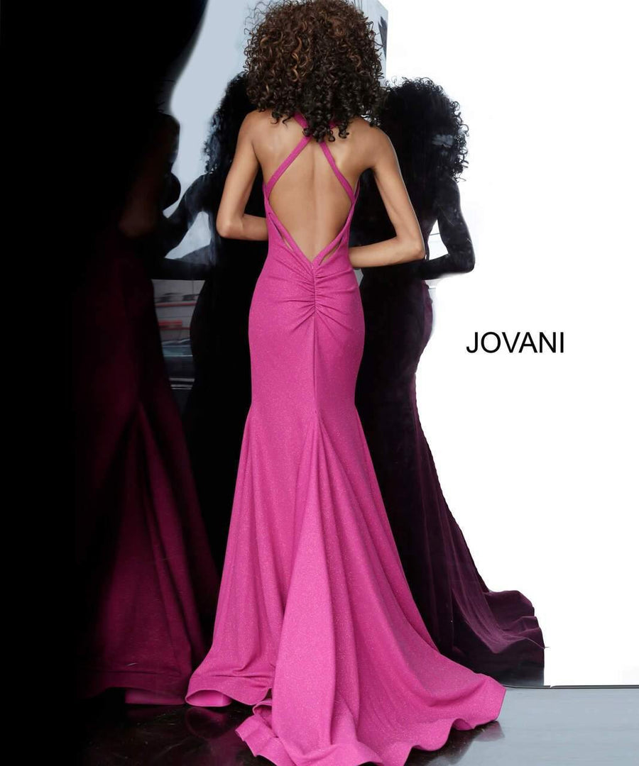 Jovani Prom Long Sleeveless Glitter Dress 00698 - The Dress Outlet