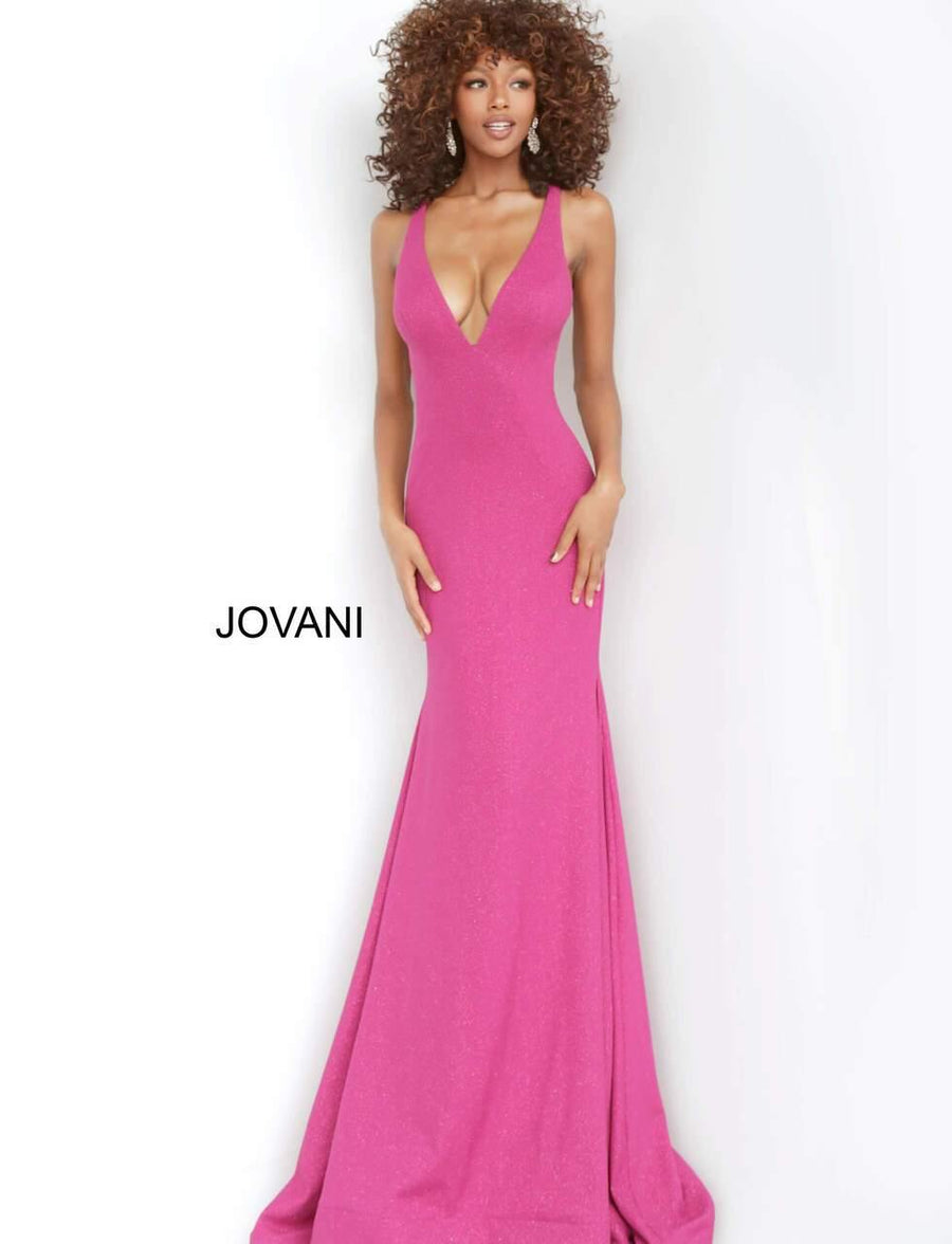 Jovani Prom Long Sleeveless Glitter Dress 00698 - The Dress Outlet