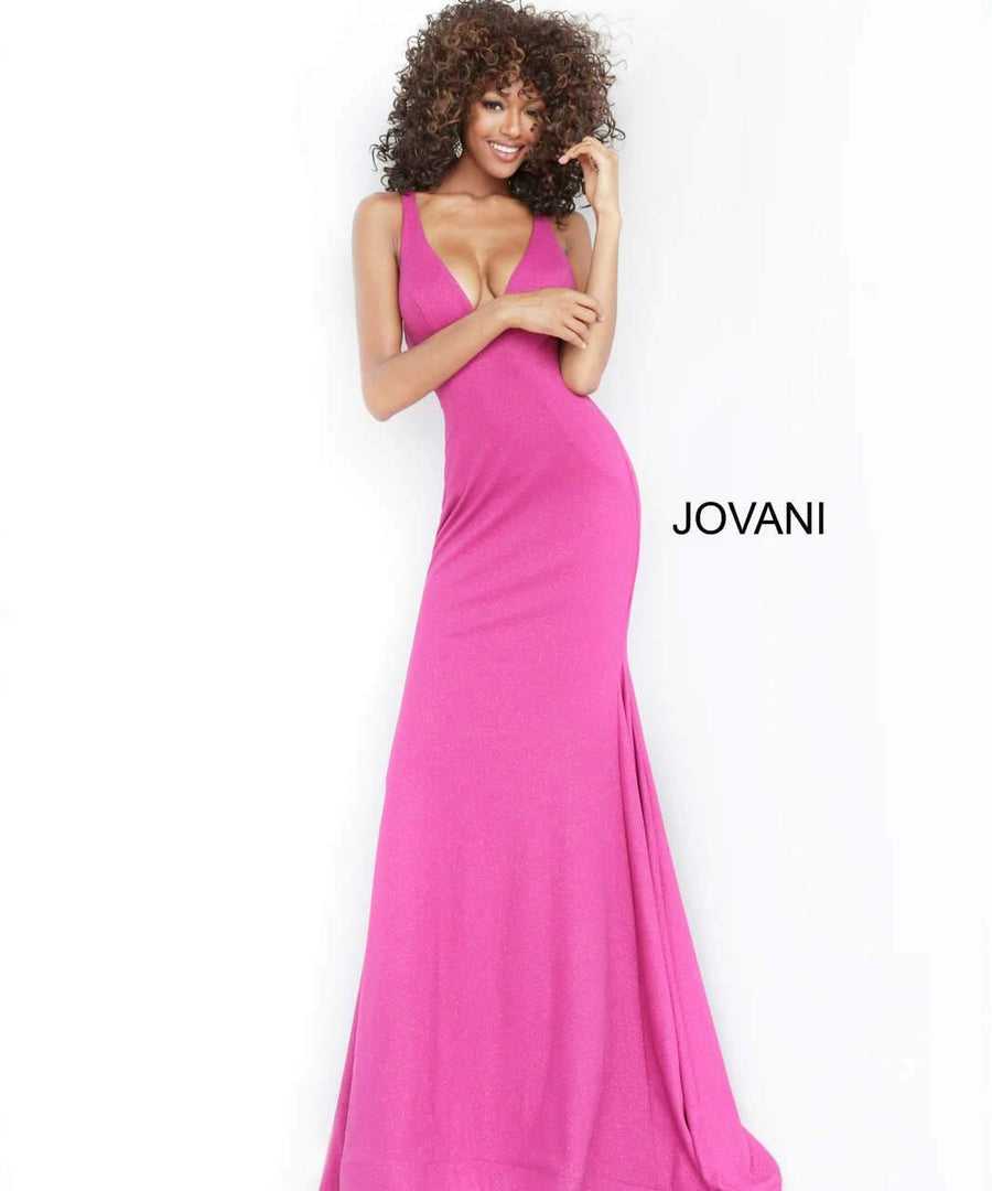 Jovani Prom Long Sleeveless Glitter Dress 00698 - The Dress Outlet