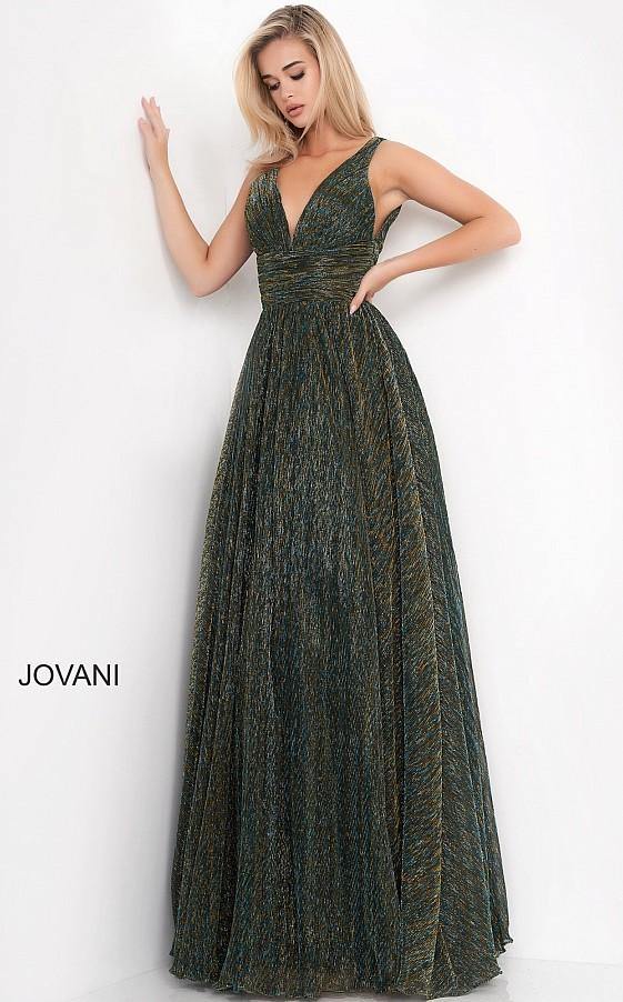 Jovani Prom Long Sleeveless Pleated Dress 02298 - The Dress Outlet