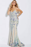 Jovani Prom Long Spaghetti Strap Formal Dress 55816 - The Dress Outlet