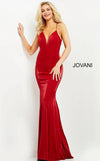 Jovani Prom Long Spaghetti Strap Fitted Gown B68463 - The Dress Outlet