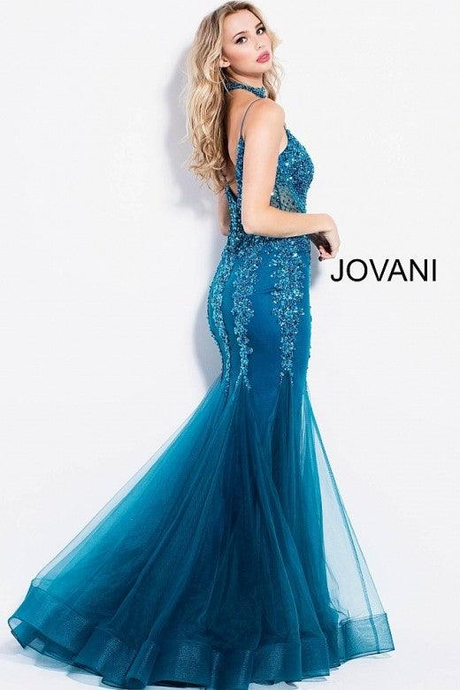 Jovani Prom Long Spaghetti Strap Mermaid Gown 56032 - The Dress Outlet