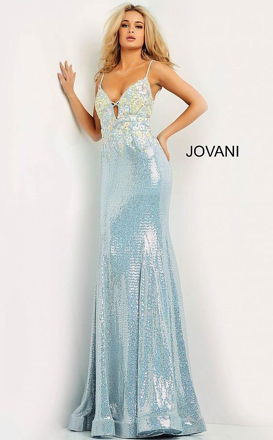 Jovani Prom Long Spaghetti Strap Sexy Dress 06226 - The Dress Outlet